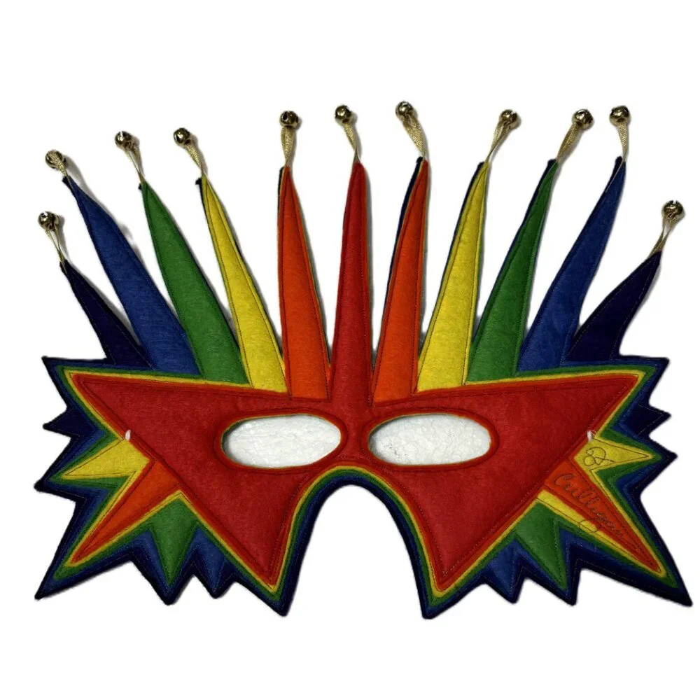 Mask Hysteria by Maureen Culligan Felt Carnival Festival Masquerade Mask EVUC